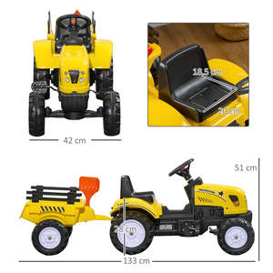 Tracteur jouet pour enfant avec remorque et accessoires amusants - Product Image 3
