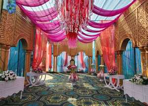 เสื้อคลุมแต่งงานเสาคู่,เสื้อคลุมงานแต่งงานทำจากไฟเบอร์เสาทองคำ Mandap สำหรับงานแต่งงานออกแบบ Mandaps สำหรับงานเลี้ยงตกแต่งเสาโรมัน - Product Image 5