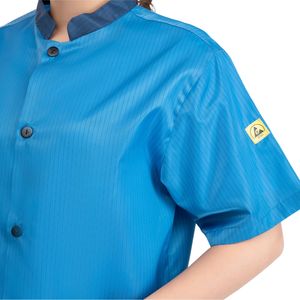 ชุดป้องกันไฟฟ้าสถิตย์ยี่ห้อ GW ราคาดีที่สุด สำหรับทุกเพศ ใช้ในห้องปลอดเชื้อ ESD รับผลิตตามแบบ OEM สำหรับผู้ใหญ่ ผลิตในเวียดนาม ระยะเวลาจัดทำตัวอย่าง 7 วัน - Product Image 3