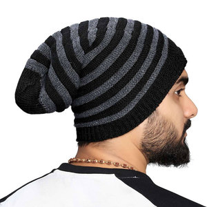 หมวกผ้าแจ็คการ์ดแบบสวมหัวสำหรับผู้ชายและผู้หญิงหมวกผ้าแจ็คการ์ดแบบถักทันสมัยออกแบบได้ตามต้องการ - Product Image 4