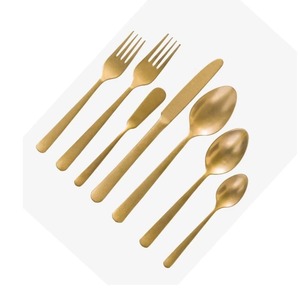 Ensemble de 4 couverts en acier inoxydable Ustensiles de cuisine idéaux Cadeaux de table Usage domestique Couleur argent plaqué Couverts finis Manche en bois - Product Image 4
