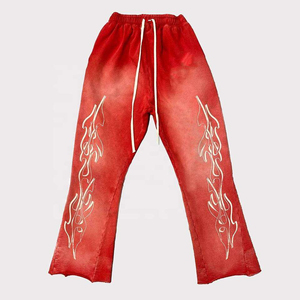 Pantalones de Hombre a Precio Económico 2025, Corte Casual a Media Cintura, Transpirables, con Dobladillo de Felpa, Deslavado Ácido, Cintura Elástica - Product Image 3