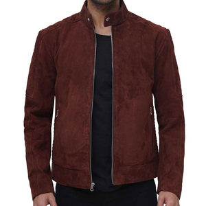 Men's Classic Winter <b>Leather</b> <b>Jacket</b> with Stand Collar Waterproof Front Logo Fashionable Stylish Design Smooth Texture - Product Image 2