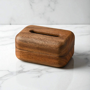 กล่องใส่กระดาษทิชชูไม้กระถินเทศทำมือระดับพรีเมียม ดีไซน์คลาสสิก ทันสมัย สำหรับตกแต่งบ้าน ห้องนั่งเล่น ห้องครัว ห้องนอน ใช้บนโต๊ะ - Product Image 4