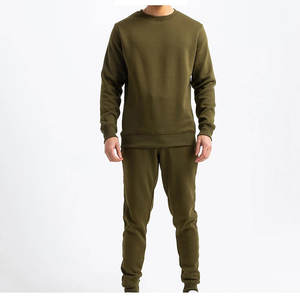 Sports personnalisés grande taille hommes Jogger survêtement 2 pièces ensemble gym plaine polaire hiver survêtements vêtements unisexe - Product Image 1