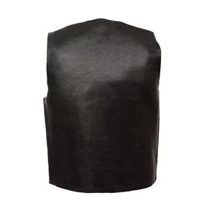 Gilet en cuir véritable de qualité supérieure pour homme, toile, hiver, confortable, professionnel, coupe-vent, respirant, col montant, bouton, OEM - Product Image 4