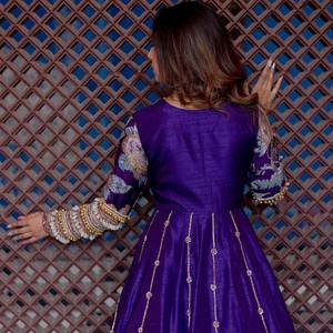 <span class=keywords><strong>2025</strong></span> màu hồng Sequins georgette anarkali phù hợp với trang phục cưới thanh lịch sẵn sàng để mặc cho các bên - Product Image 2