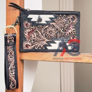 กระเป๋าใส่บัตรหลายใบแบบพกพา, กระเป๋าใส่เหรียญทำจากหนังวัวแท้แบบพกพา - Product Image 1