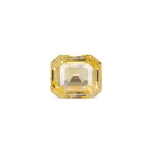 Zafiro Amarillo Natural - 8.93 Quilates, Corte Esmeralda Facetado, Formas Ovaladas y Marquise con Tonos Marrón, Rojo y Rosa, Tratado Térmicamente - Product Image 1