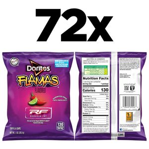 Croustilles de tortilla Doritos à faible teneur en matières grasses, saveur Flamas, 1 once (paquet de 72) - Product Image 3