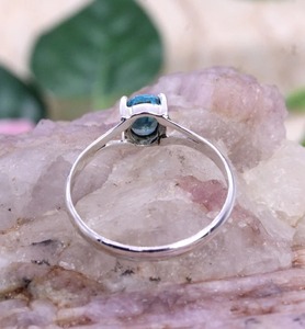Anillo de Plata 925 Mehrajudin Gems para Mujer, Estilo Vintage para Uso Diario, con Topacio Azul de Corte Ovalado, Talla Personalizada, Certificado por Terceros - Product Image 3
