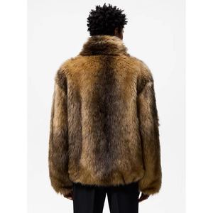 <b>Mens</b> Faux Fur Luxury <b>Coat</b> 2026 Warm Winter Windbreaker Jacket <b>Long</b> Style Mink Fur Overcoat Clothing - Product Image 2