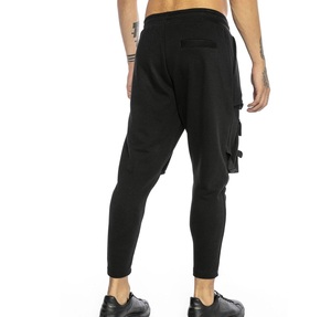 Pantalones deportivos de cintura alta para hombre, pantalones deportivos personalizados de algodón con múltiples bolsillos y cierre elástico - Product Image 6