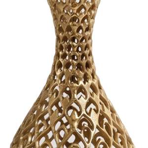 Ornate Contemporary Cavendish Aluminium <b>Floor</b> <b>Vase</b> in <b>Gold</b> Lightweight Home Decor Accessory for Living Room Indoor Use - Product Image 5