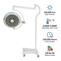 Lampe chirurgicale mobile sur pied CHGLED700 à LED sans ombre, 80 perles, 160 000 Lux, focalisable, pour bloc opératoire hospitalier