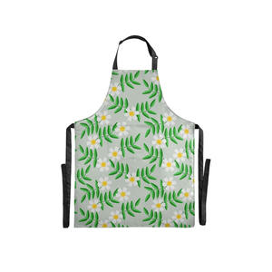 Delantal de cocina de diseño personalizado de material de algodón 100% Tira ajustable superventas a bajo precio - Product Image 4