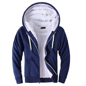 Sweat à Capuche en Fourrure Doublé Sherpa Polaire à Fermeture Éclair pour Hommes en Tissu de Haute Qualité - Product Image 1