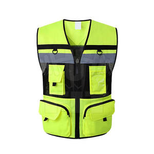 เสื้อกั๊กผ้าถักระบายอากาศได้ดีมีโลโก้ปรับแต่งได้เสื้อกั๊กทำงานใหม่ดีไซน์สะท้อนแสงมองเห็นได้ชัดเจน - Product Image 1