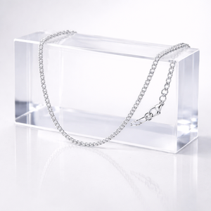 Collar de Cadena Delgada de Plata de Ley 925 Chakralume, Estilo Minimalista para Mujeres y Hombres, Joyería Antideslustre, Venta al por Mayor OEM, Hinduismo - Product Image 1