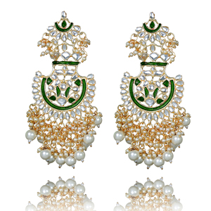 Pendientes Largos Étnicos Chapados en Oro de Lujo con Adornos de Cuentas y Base Duradera para Bodas y Fiestas - Product Image 2