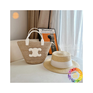 Sac de plage durable en paille tissée à la main avec poche intérieure pour les vacances d'été, les voyages et les aventures quotidiennes en plein air - Product Image 5