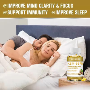 Servicio de fabricación OEM Suplemento de hierbas Extracto de raíz de Ashwagandha Cápsulas blandas Apoya la claridad mental Estamina y el refuerzo de energía - Product Image 3