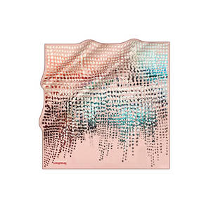 Pañuelo Cuadrado de Poliéster Twill Cacharel 90x90 cm con Patrón Floral Geométrico, Accesorio de Verano - Product Image 1