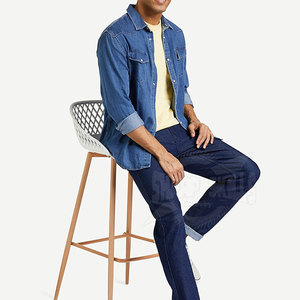 Pantalones vaqueros de hombre de algodón 100% de la mejor calidad hechos en fábrica Venta caliente Estilo recto High Street en venta al por mayor - Product Image 3
