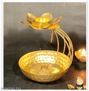 Support de chocolat poli en or de conception martelée pour le service de chocolat et l'utilisation de service de dessert support de chocolat de forme ronde - Product Image 5