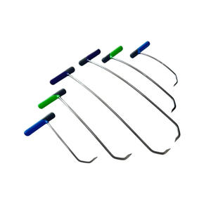 Konya Edition 6 piezas punta puntiaguda doble curva izquierda y derecha acero PDR herramientas sin pintura Reparación de abolladuras varillas de acero inoxidable - Product Image 4