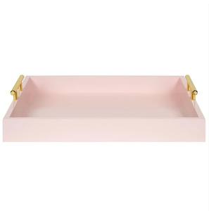 Plateaux de forme rectangulaire de vente chaude plateau de service en bois massif avec poignées en métal pour la maison et les restaurants à un prix compétitif - Product Image 6