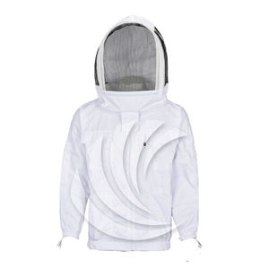 Veste d'apiculteur de haute qualité en tissu de coton respirant avec manches et voile – Idéale pour les apiculteurs - Product Image 1