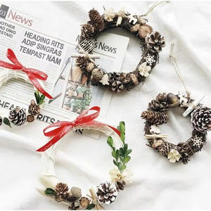 <b>Christmas</b> Rattan Heart Shape Ornament Customizable Size <b>for</b> Front <b>Door</b> Home Window Wall <b>Decoration</b> Holiday DIY Gift - Product Image 1