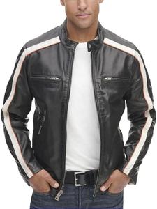 Veste en cuir pour homme, nouvelle collection, design tendance, style motard, vêtements en cuir, 2026 - Product Image 2