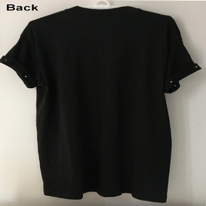 T-Shirt Femme Strass Personnalisé Été Haute Qualité Respirant 100% Coton Design Personnalisé - Product Image 6