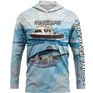 เสื้อตกปลาทูน่าลายพิเศษพร้อมดีไซน์แบบซับลิเมชั่น ป้องกันรังสียูวี 50+ ผ้าดูดซับความชื้น ป้องกันแบคทีเรีย เสื้อผ้าสำหรับตกปลาทะเล ปี 2026 - Product Image 1