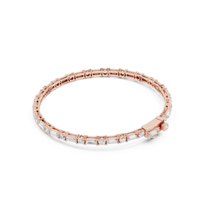 Rose Gold Plated LabGrown <b>Diamond</b> Luxury <b>Bracelet</b> 10k Certified Excellent Cut Unisex Wholesale Supply Export Quality India - Product Image 5