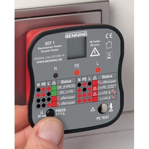 Testeur de prise BENNING SDT 1, instruments électriques pour tester les prises de contact de protection - Product Image 1