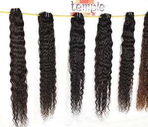 Vente en gros paquet vietnamien couleur naturelle traitement des cheveux aucun cuticule aligné machine double trame ondulations profondes tissage de cheveux humains - Product Image 4