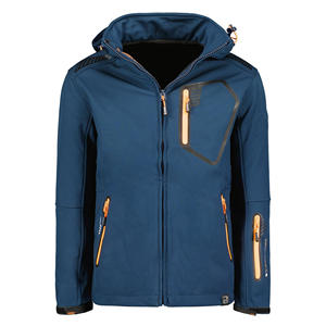 Veste surdimensionnée en polyester à fermeture éclair exclusive pour hommes Softshell personnalisé avec veste polaire chaude coupe-vent avec logo personnalisé - Product Image 5