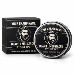 Cera Orgánica para Peinar Barba y Bigote para Hombre, Cera Suavizante, Moldeadora y de Acabado, OEM ODM, Marca Privada Disponible, Venta al por Mayor - Product Image 1