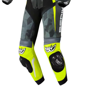 Hombre/Mujer camuflaje pista Moto carreras cuero de vaca/Mono de cuero de canguro/Traje CE Nivel 2 armaduras Auto Racing Wear 1Pc traje de moto - Product Image 4