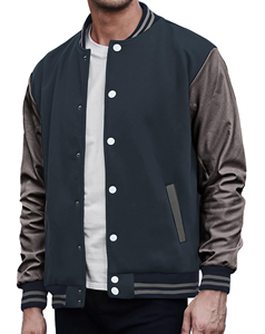 High Quality Canvas Varsity <b>Jacket</b> for <b>Men</b> University Letterman Winter Season Front Logo Position Breathable Quick OEM Service - Product Image 3
