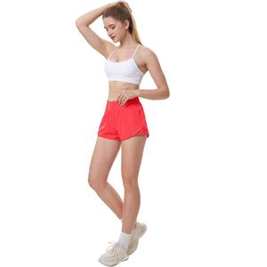 กางเกงขาสั้นสำหรับสุภาพสตรีสีราสเบอร์รี่แข็งแรงทรงปานกลางทำจากโพลีเอสเตอร์100% แบบปรับแต่งได้มีกระเป๋าตรงจากบังคลาเทศ - Product Image 5