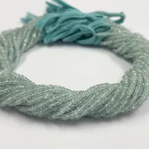 3毫米海蓝宝石刻面龙德尔珠子圆形宽松用于制作珠宝手链DIY配件制造商