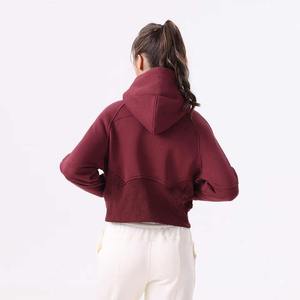 Sweats à capuche zippés à col roulé fabricant bonne qualité coupe demi-fermeture éclair sweats à capuche sweat à capuche de sport pour femme - Product Image 2