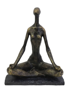 Esculturas de mesa de Metal AK Brass Yoga Pose en escultura personalizada con acabado antiguo para decoración de interiores de mesa - Product Image 2