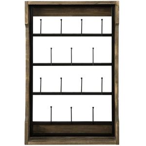 Support de tasse mural en bois et métal porte-gobelet porte-tasse à café pour la maison ustensiles de cuisine comptoir de table d'hôtel fabriqué en Inde - Product Image 1