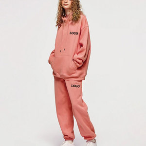 Conjunto de Sudadera con capucha y pantalones informales personalizados para hombre y mujer, chándal de jogging con patrón sólido, sudaderas para invierno - Product Image 3
