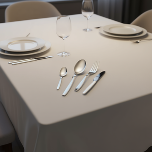 P13BCM 19 pour Eme Ensemble de couverts de table en acier inoxydable chromé blanc 24 pièces - Product Image 3